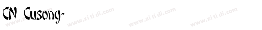 CN Cusong字体转换